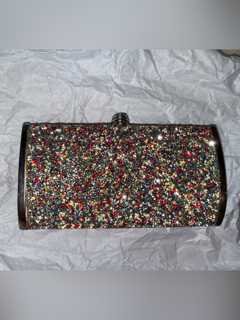 La Regale Multicolor Glitter Studded Clutch